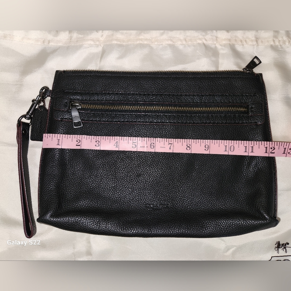 Coach Black Leather Clutch - Picture 6 of 7
